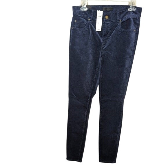 Ann Taylor Denim - Ann Taylor Navy Crushed Velvet Skinny jeans Trousers For Casual or Cozy NWT